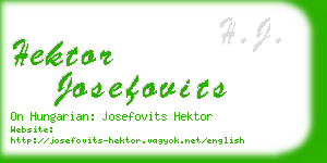 hektor josefovits business card